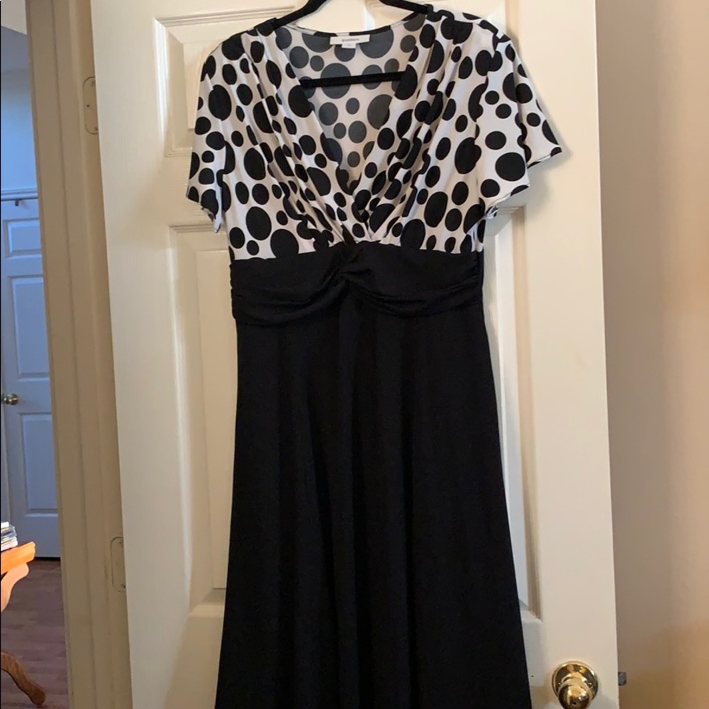 Black and white vintage inspired dress